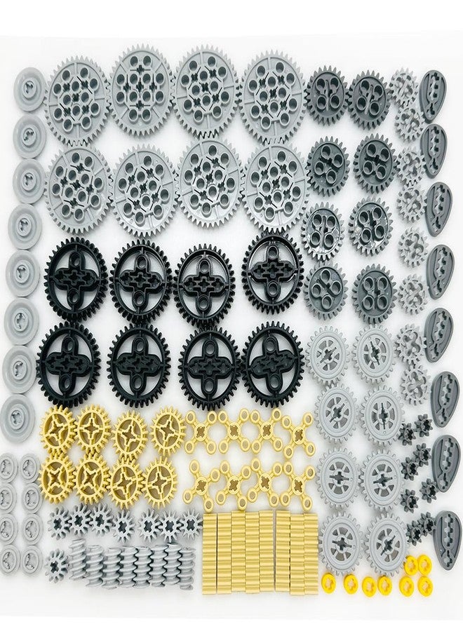 Miutrue Technical Parts Wheels Gears Building Blocks Accessories Pieces kit Construction Toys Set for Kids 6yrs+ Compatible with Major Brands - Image 2